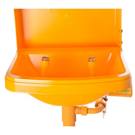 وحدة غسل العيون محمولة على قاعدة مع حوض ذو غلاف  DAAO6623-D